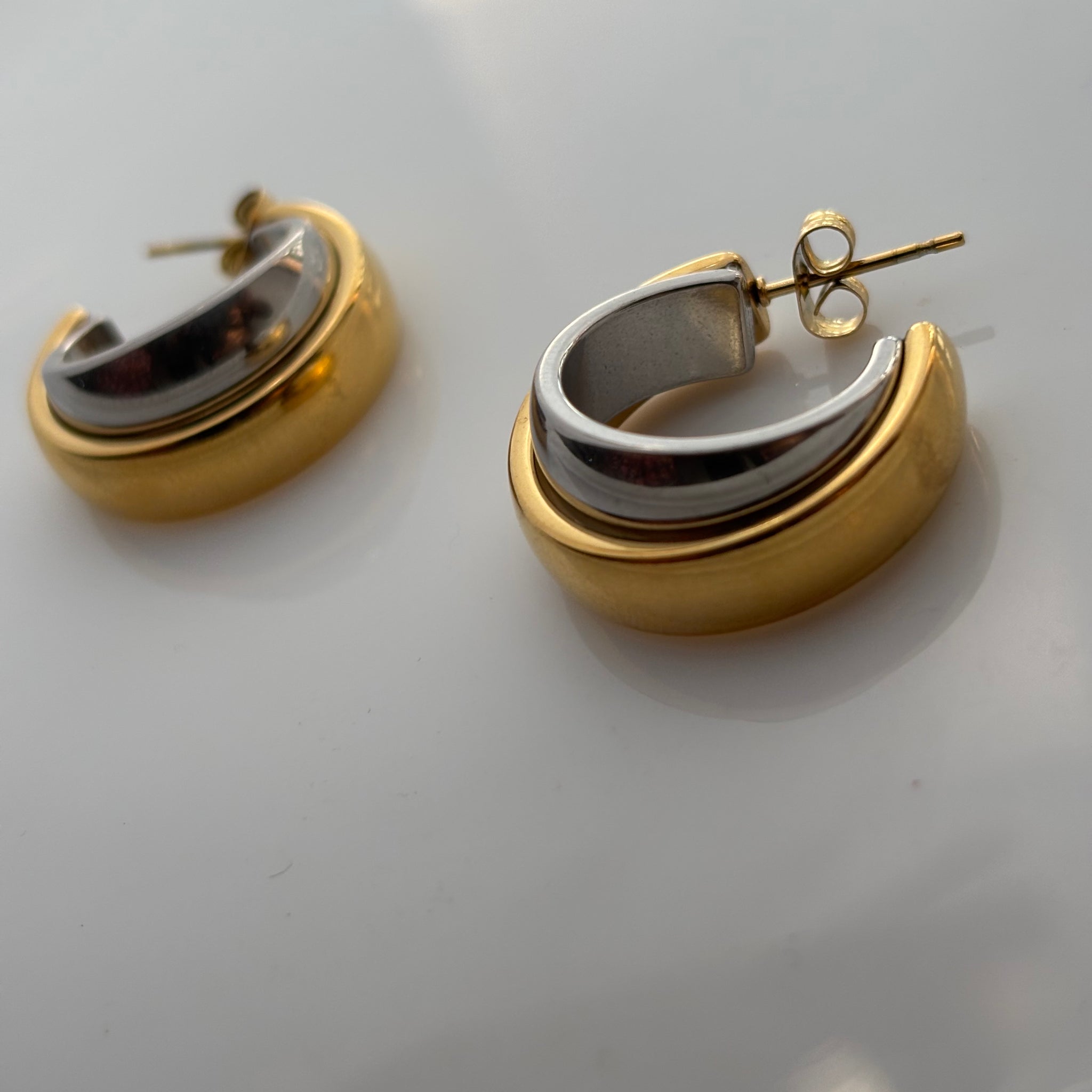 You & Me Dual-Tone Hoops