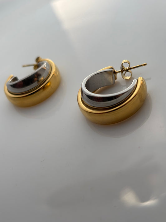 You & Me Dual-Tone Hoops