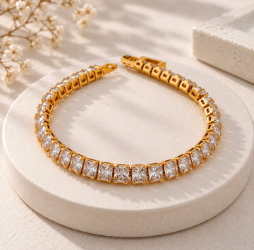 Square tennis bracelet