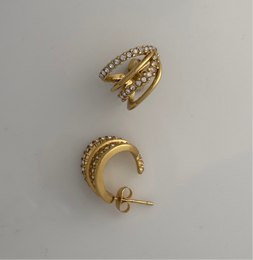 Quadra Crystal Hoops