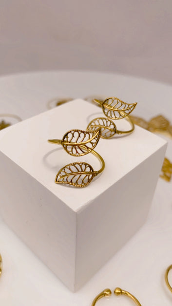Double Leaf Toe Rings