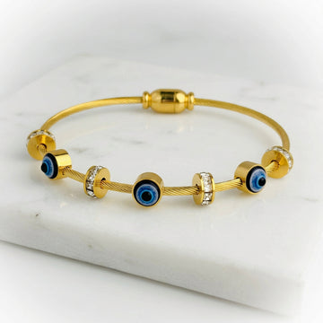 Evil eye trio bracelet