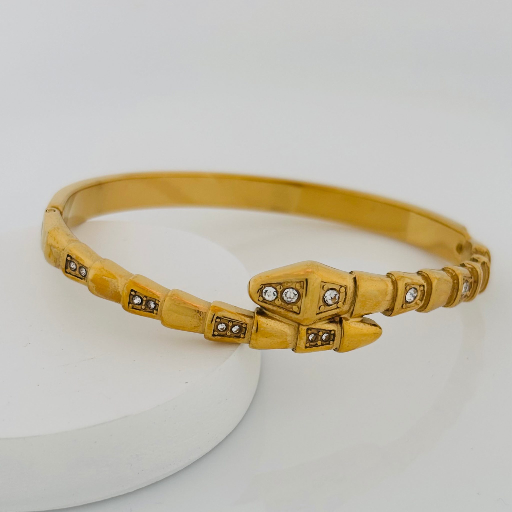 Crystal serpent bracelet