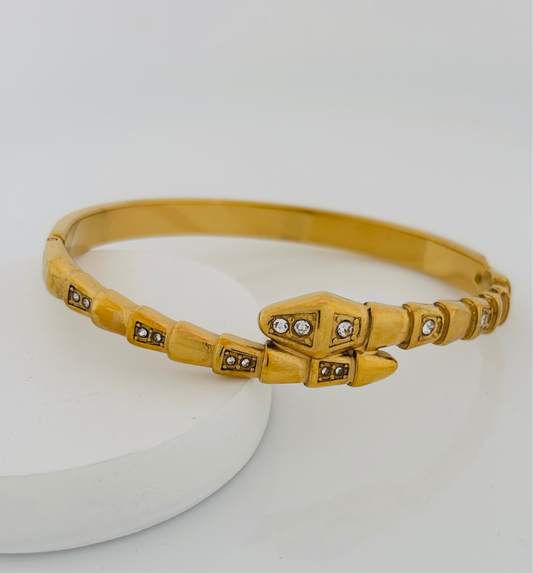 Crystal serpent bracelet