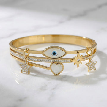 Glow evil eye bracelet