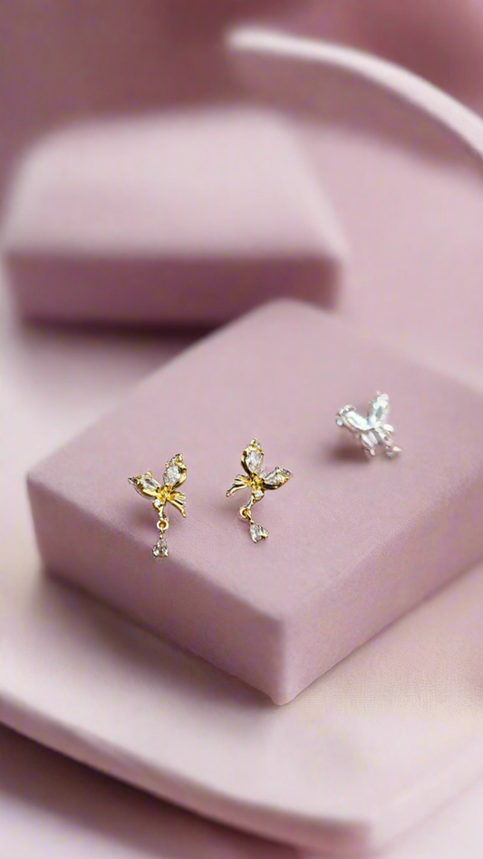 Crystal Butterfly Earring