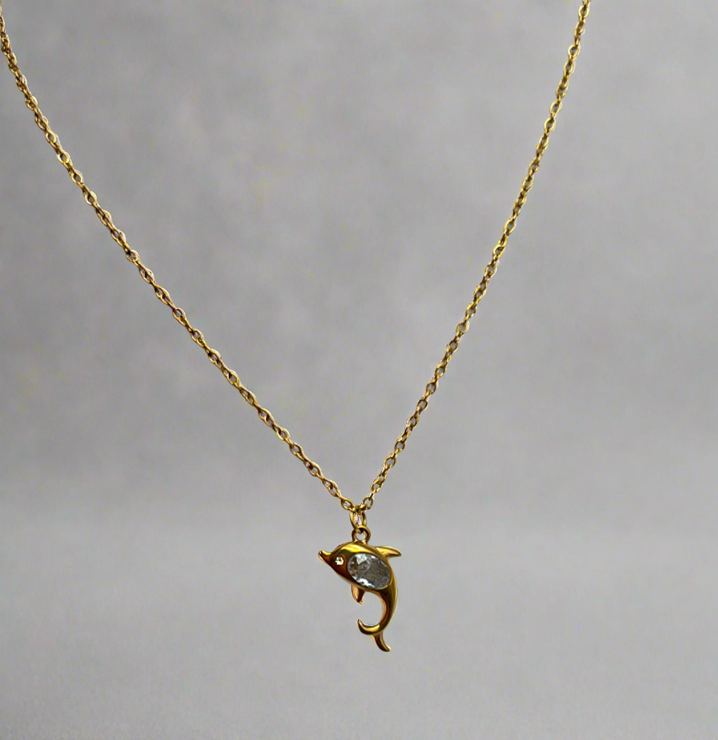 Crystal Dolphin Necklace