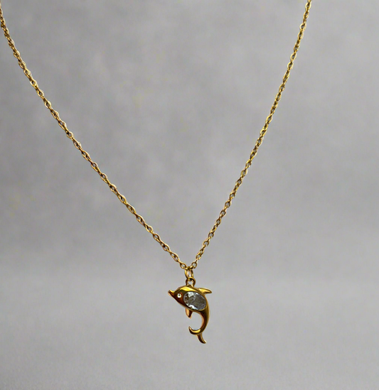 Crystal Dolphin Necklace