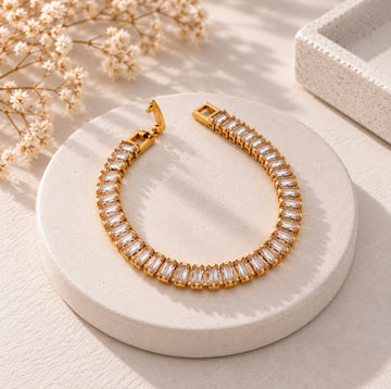 Rectangle tennis bracelet