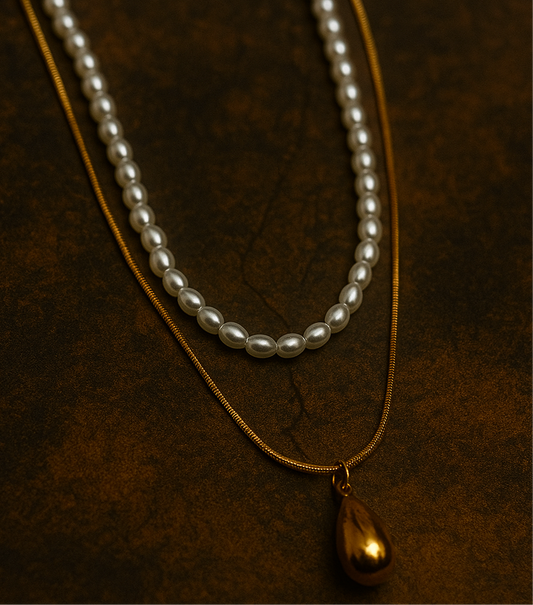 Pearl & Chain Necklace