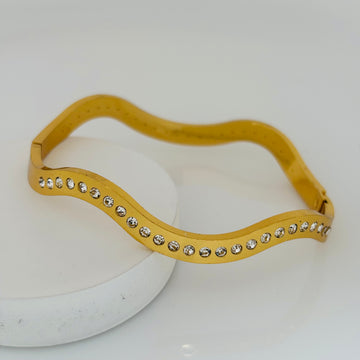 Crystal wave bracelet