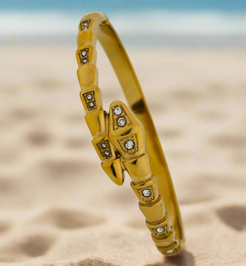 Crystal serpent bracelet