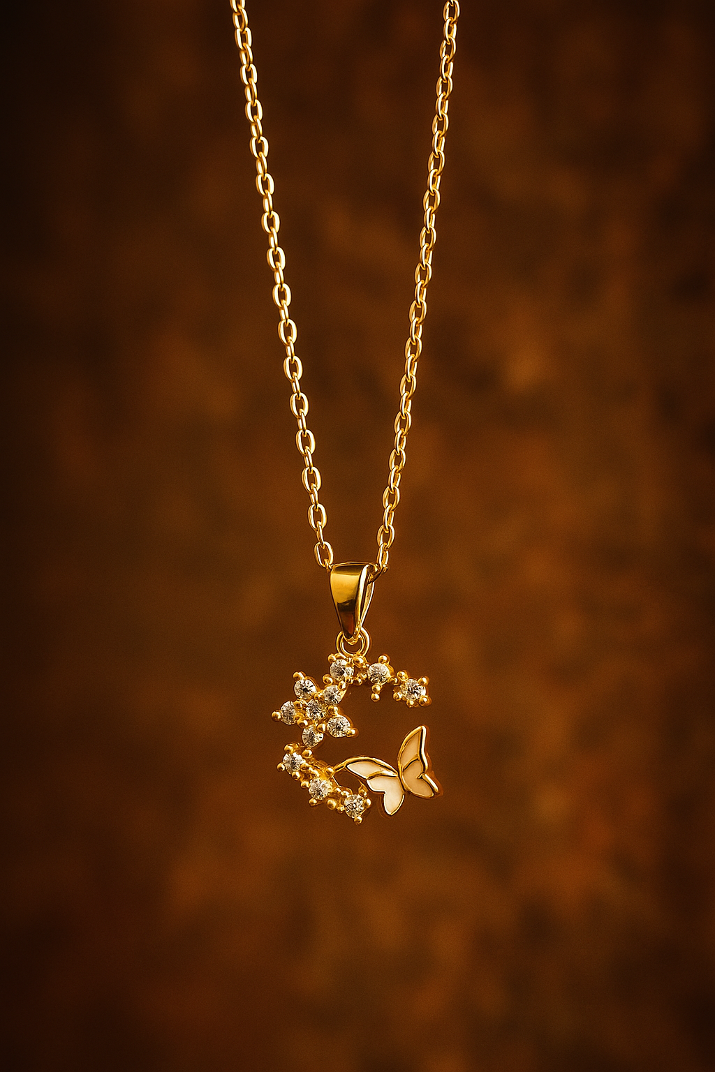 Crystal Butterfly Necklace