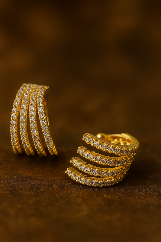 Crystal Quad Ear Cuffs
